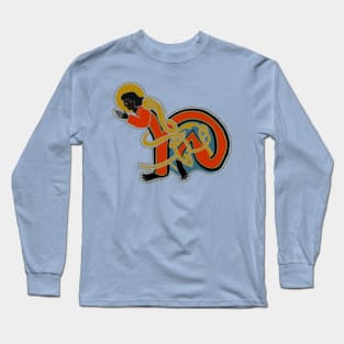 Dark Angel Letter N Light Turquoise Long Sleeve T-Shirt